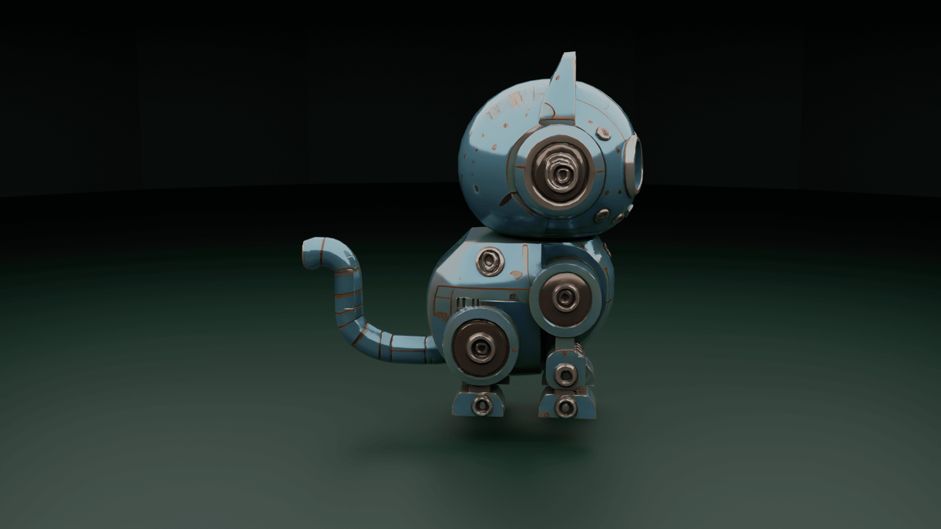 MechaKit Stylized Robot Cat 3d model