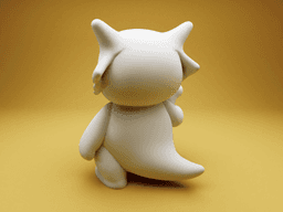 Cubone-Inspired Chibi Figurine – 3D Printable Bone Creature 3d model