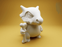 Cubone-Inspired Chibi Figurine – 3D Printable Bone Creature 3d model