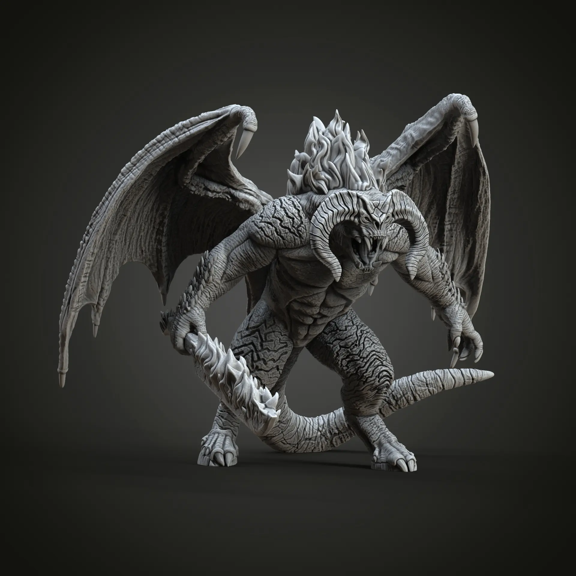 Balrog Figure - Lord of the Rings (Pre-Supported) 3d model