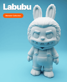Labubu - Monochromatic Style Figurine – 3D Printable 3d model