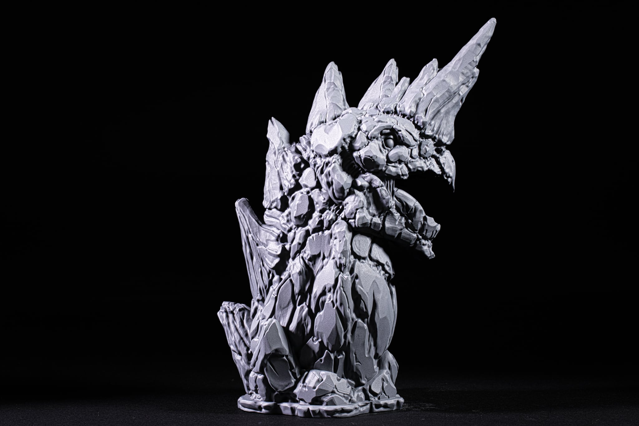 Stone Dragon bust (Pre-Supported) 3d model