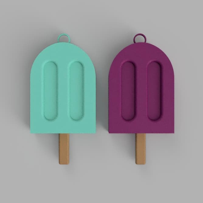 Popsicle Key Chain 3d model