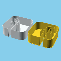 Square Facebook logo, nestable box (v1) 3d model