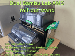 DUAL AMS 1 AND/OR AMS 2 PRO ROLL-OUT STAND 3d model