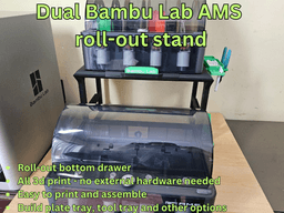 DUAL AMS 1 AND/OR AMS 2 PRO ROLL-OUT STAND 3d model