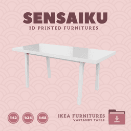 Miniature Replica 01. Vastanby Table for Miniature Dollhouse IKEA 3D Print (1:12,24,48) 3d model