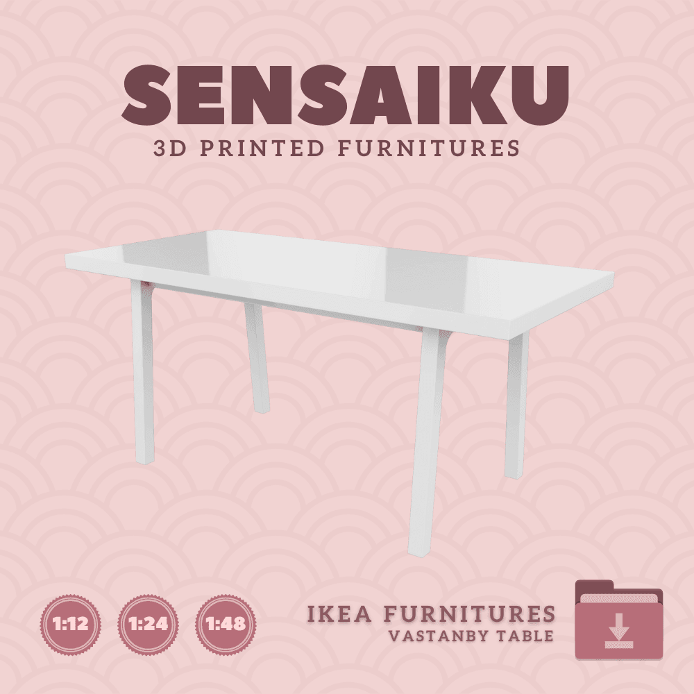 Miniature Replica 01. Vastanby Table for Miniature Dollhouse IKEA 3D Print (1:12,24,48) 3d model