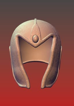 Elven leather helmet 3d model