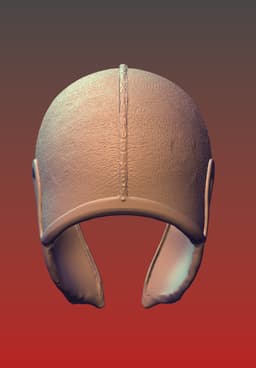 Elven leather helmet 3d model