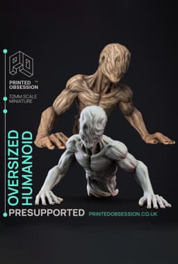 Oversized Humanoid - SCP - PRESUPPORTED - Illustrated and Stats - 32mm scale 3d model