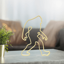 Monster Line Art, Modern, Minimalist 3d model