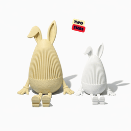 HALF JAPANDI BUNNY - NORMAL VERSION (ARTICULATED) / MODERN EASTER DECOR / BUNNY DECOR / HOMEDECOR 3d model