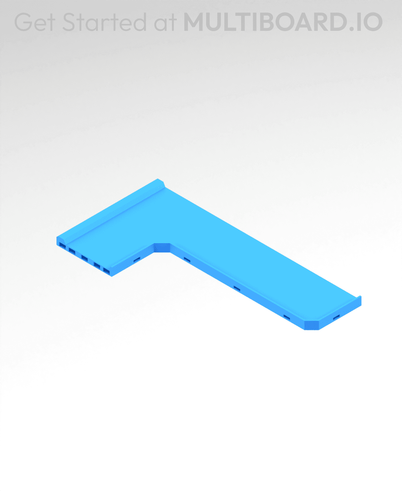 4x(2 to 8) MU - Transition Center - Modular Bolt-Locked Shelf 3d model