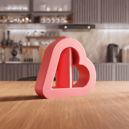 Geometric Hollow Heart Vase 3d model