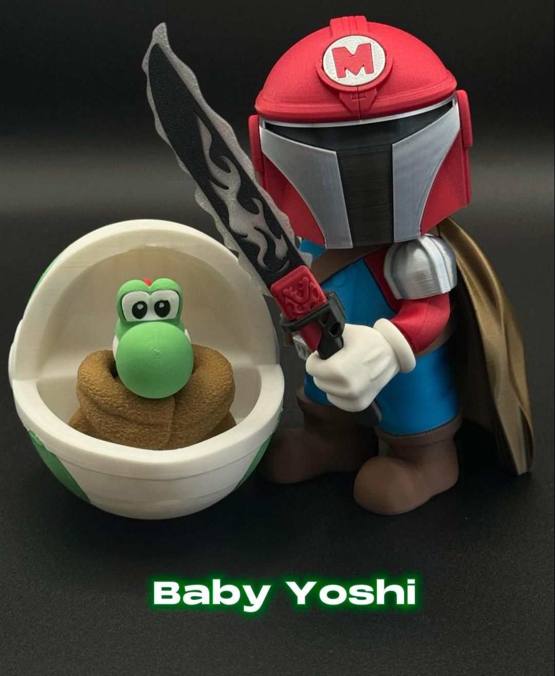 Baby Yoshi - Multipart - Baby Yoshi and his mate Mariolorian ! - 3d model