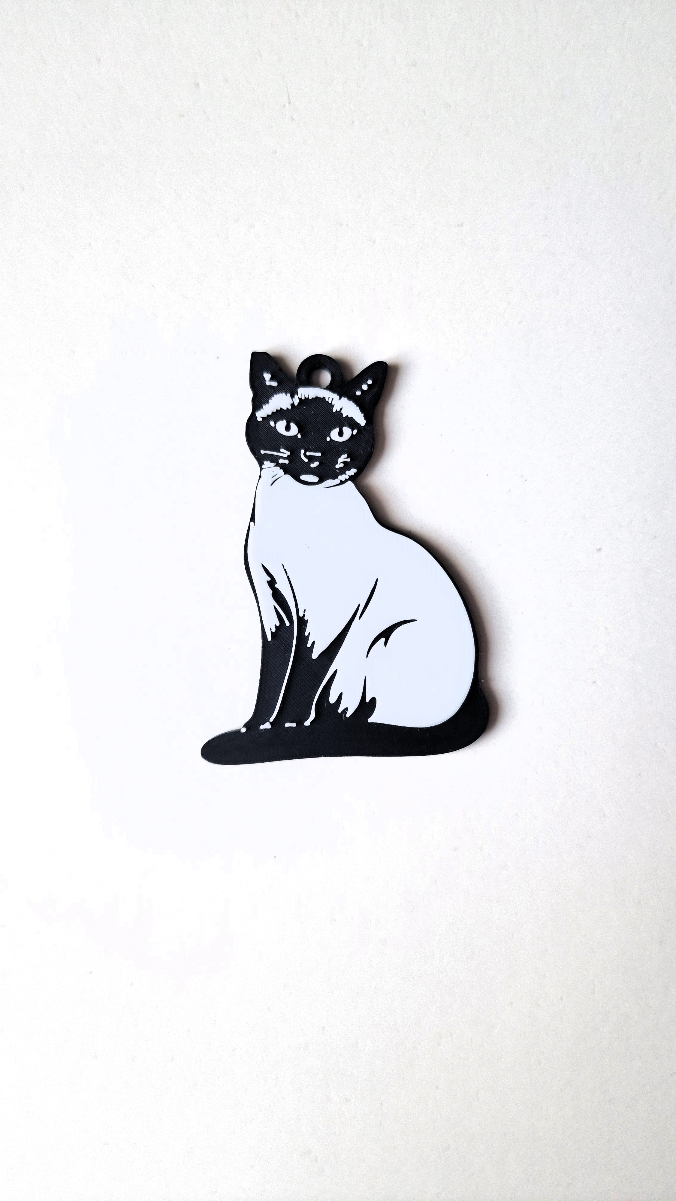 Siamese 2 keychain+magnet 3d model