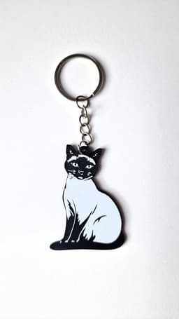 Siamese 2 keychain+magnet 3d model