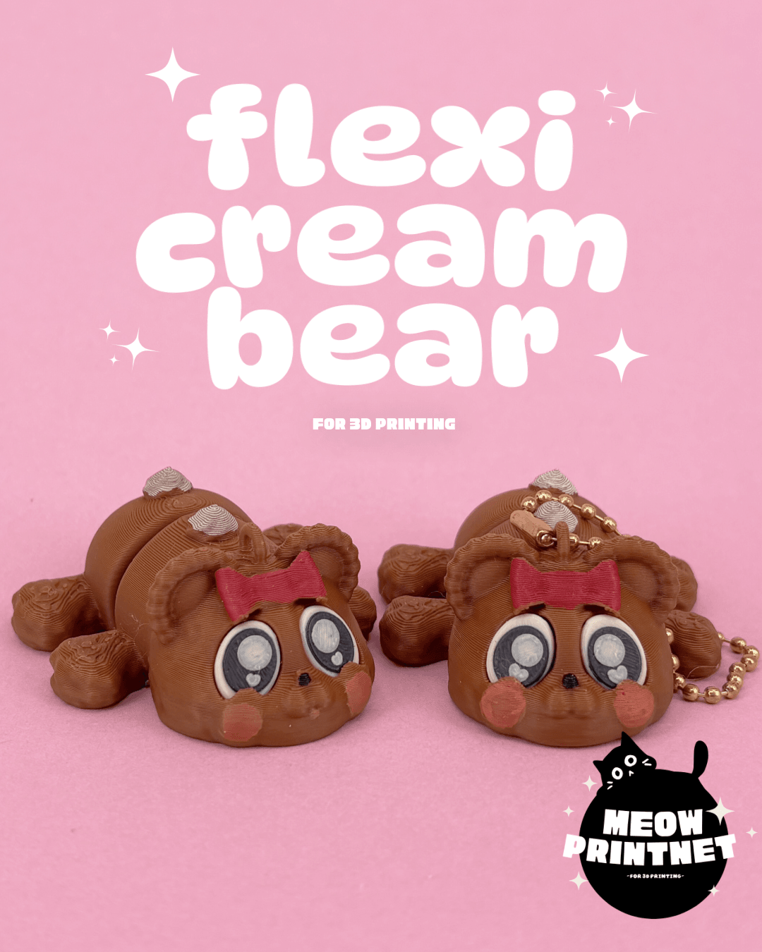 Flexible Cream Bear 3d model