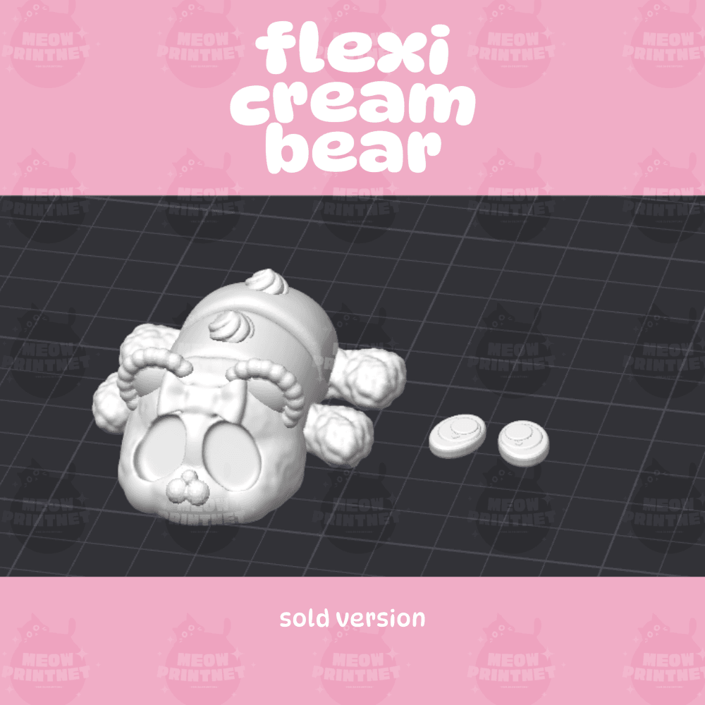 Flexible Cream Bear 3d model
