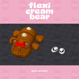 Flexible Cream Bear 3d model