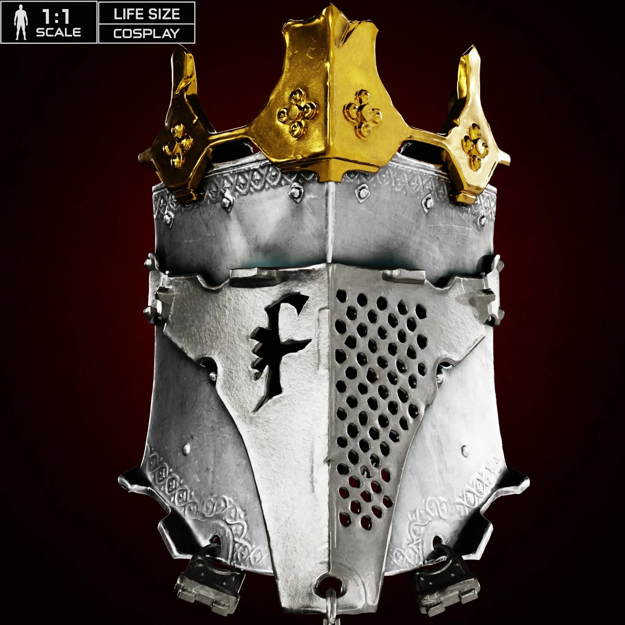 EREDRIM THE VENERABLE HELMET TURBO BUNDLE life size - Mortal Shell I and II Fan Art STL 3d model