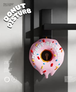 Donut Disturb - Door Hanger 3d model