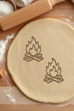 Campfire Cookie Cutter, Biscuit Cutter 3d model