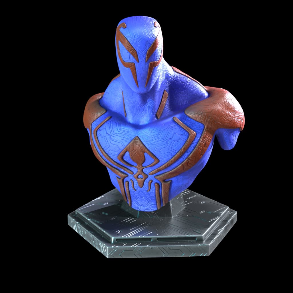 Spiderverse Spiderman 2099 Bust 3d model