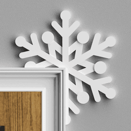 Snowflake Door Topper 3d model