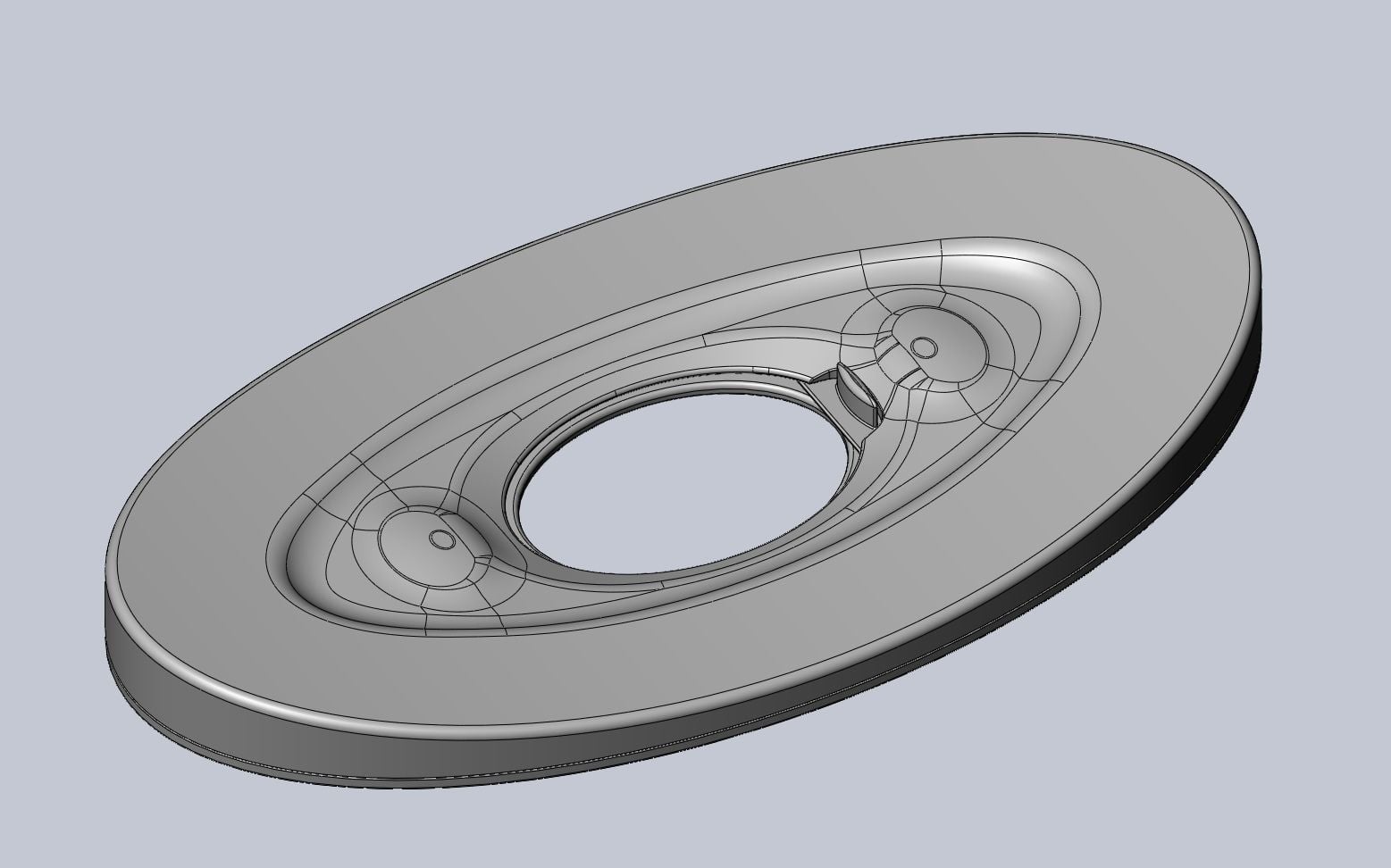 3D-Printable Airplane Window Screen Frame 3d model