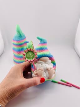 Flower Holding Gnome 3d model