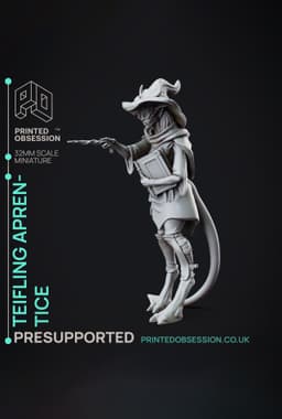 Wizard Apprentice - Foundlings - PRESUPPORTED - Illustrated and Stats - 32mm scale 3d model