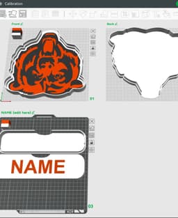 Chicago Bears Sign – LED Strip Compatible 3d model