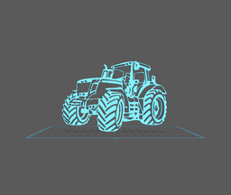 Tractor - Massey Fergusson Wall Art 3d model