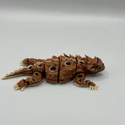 Articulated Horned Lizard | Pre-Painted + Optional 6mm Glass Eye Version 3d model