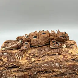 Articulated Horned Lizard | Pre-Painted + Optional 6mm Glass Eye Version 3d model