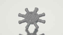 DAD Ship Wheel Key Chain 3d model