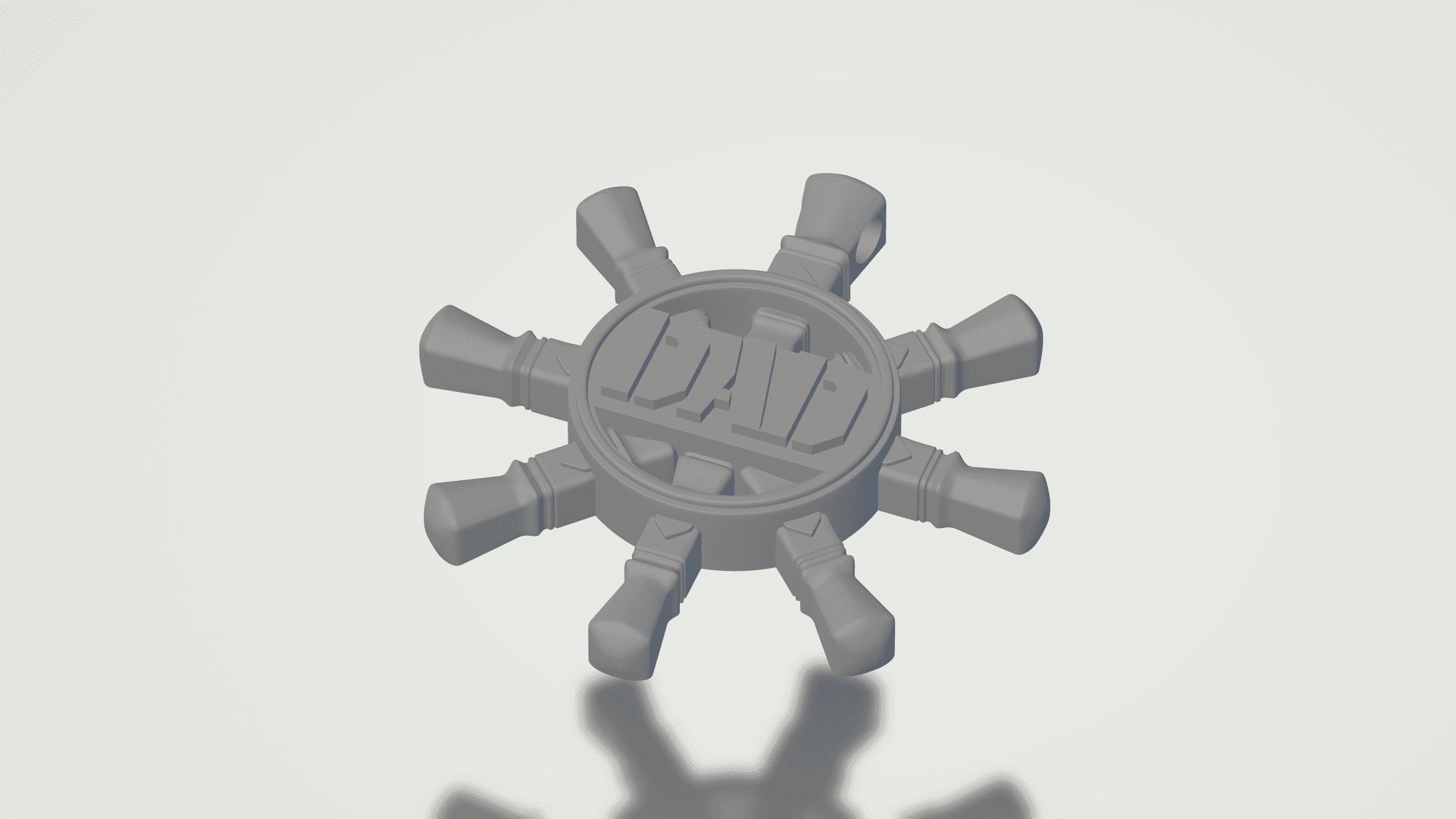 DAD Ship Wheel Key Chain 3d model