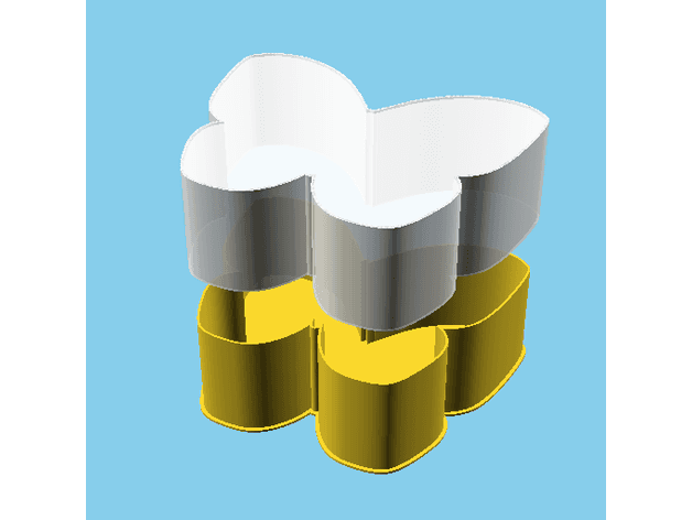 Butterfly, nestable box (v1) 3d model