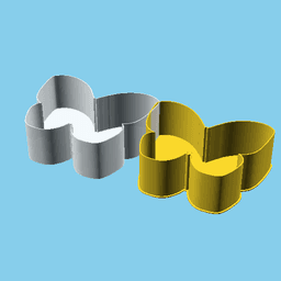 Butterfly, nestable box (v1) 3d model
