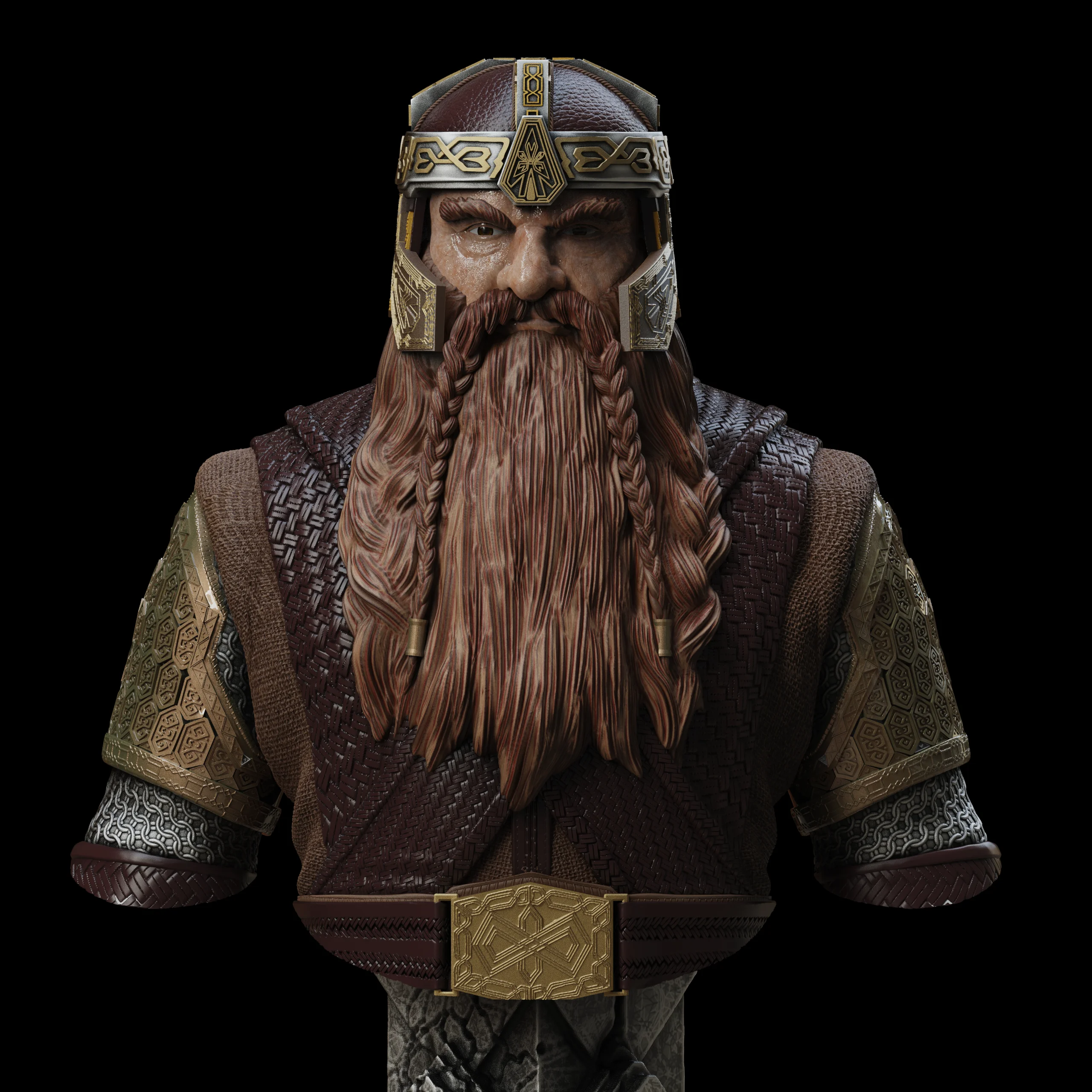 Gimli bust (Pre-Supported) 3d model