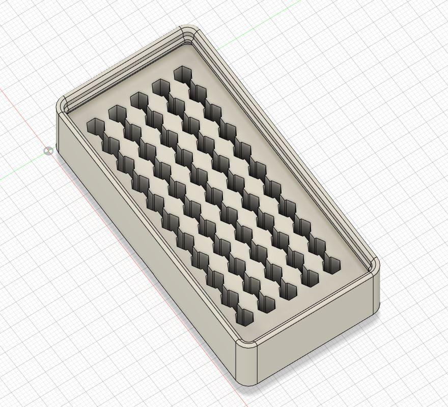 #Gridfinity Parametric Bit Holders - A custom, dense 4mm holder for my small specialty bits. - 3d model