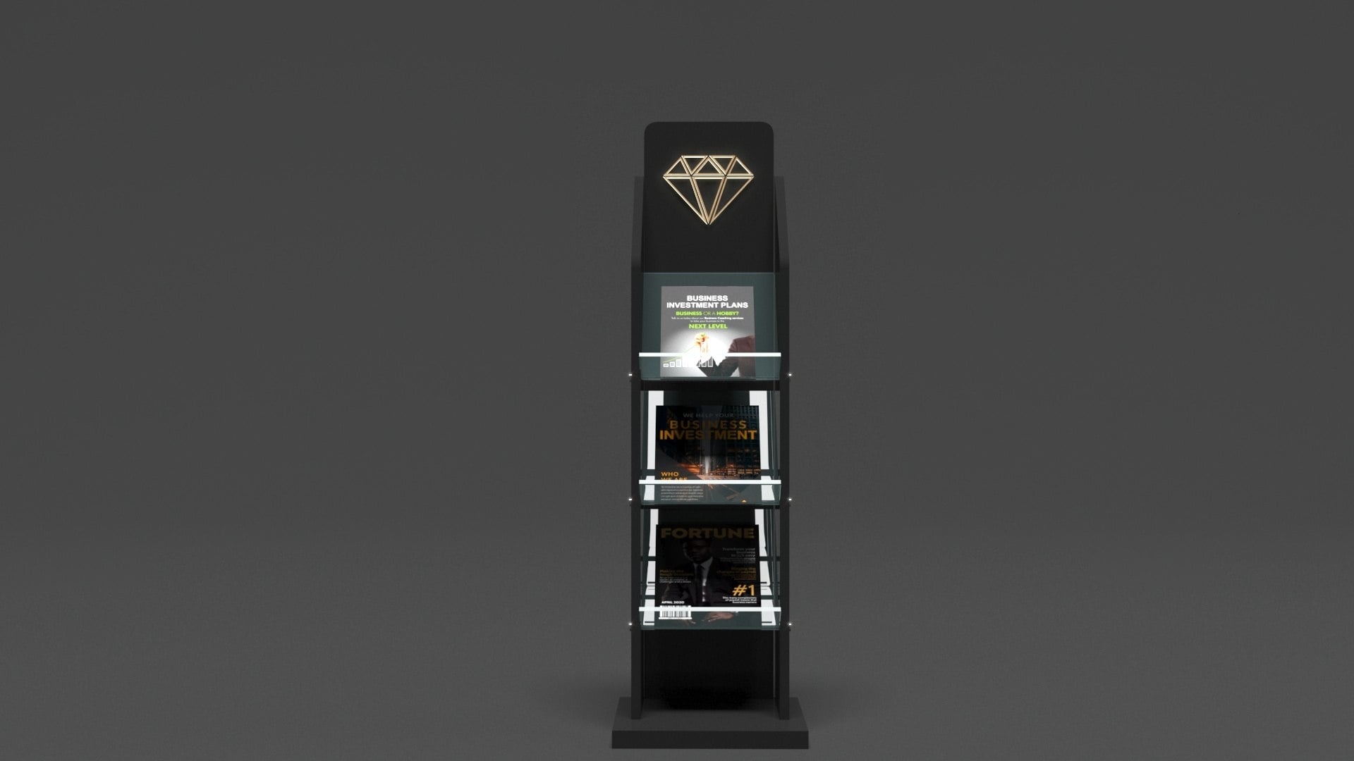Brochure Rack 3d model