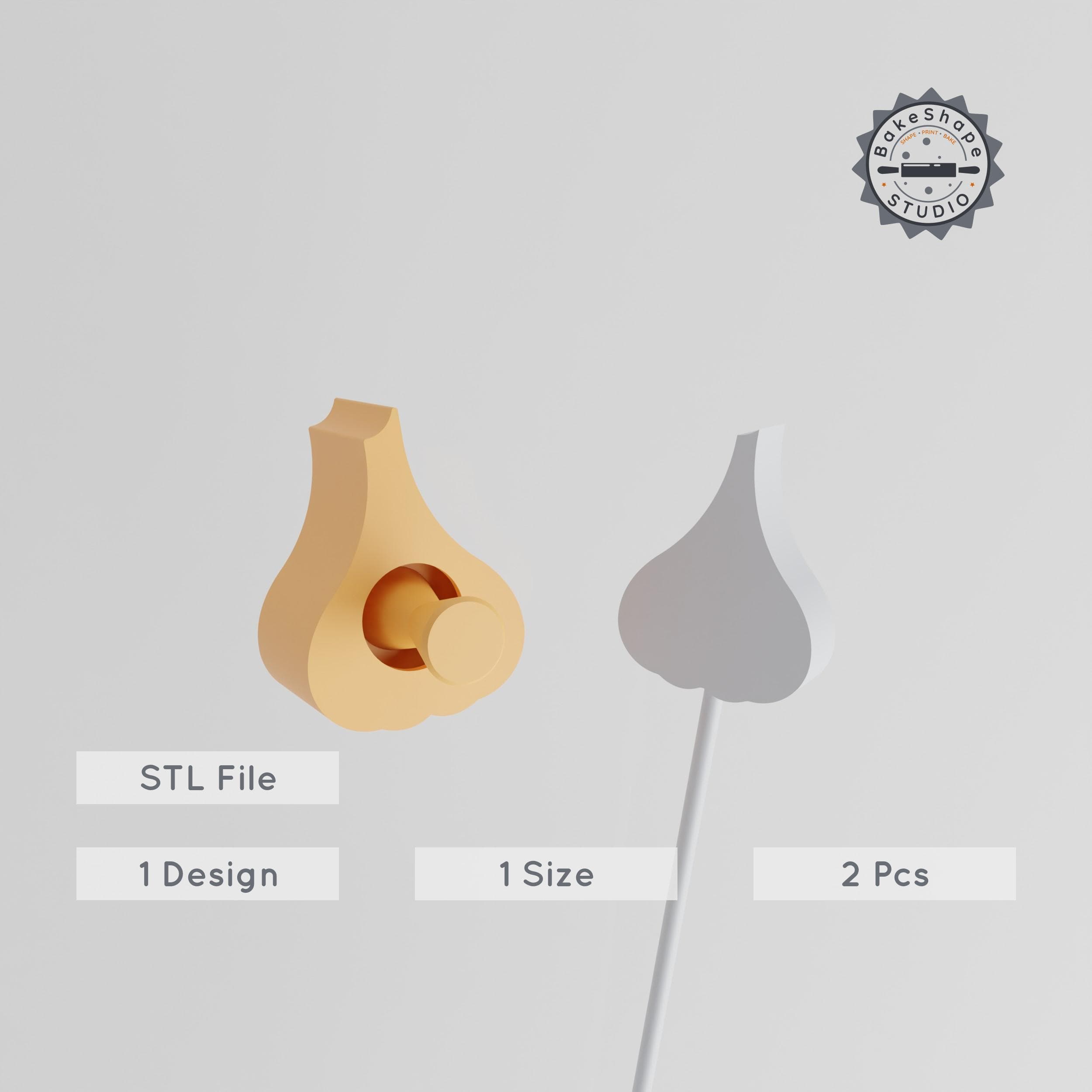 Garlic Cake Pop Mold Set, Herb & Seasoning Design, Food & Vegetable 3D Printing STL PRODUCT_1192 3d model