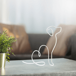 Dog Line Art, Modern, Minimalist 3d model