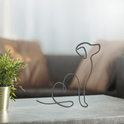Dog Line Art, Modern, Minimalist 3d model