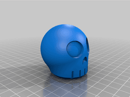 Skully different sizes with small holes for 1mm thread(nylon) 3d model