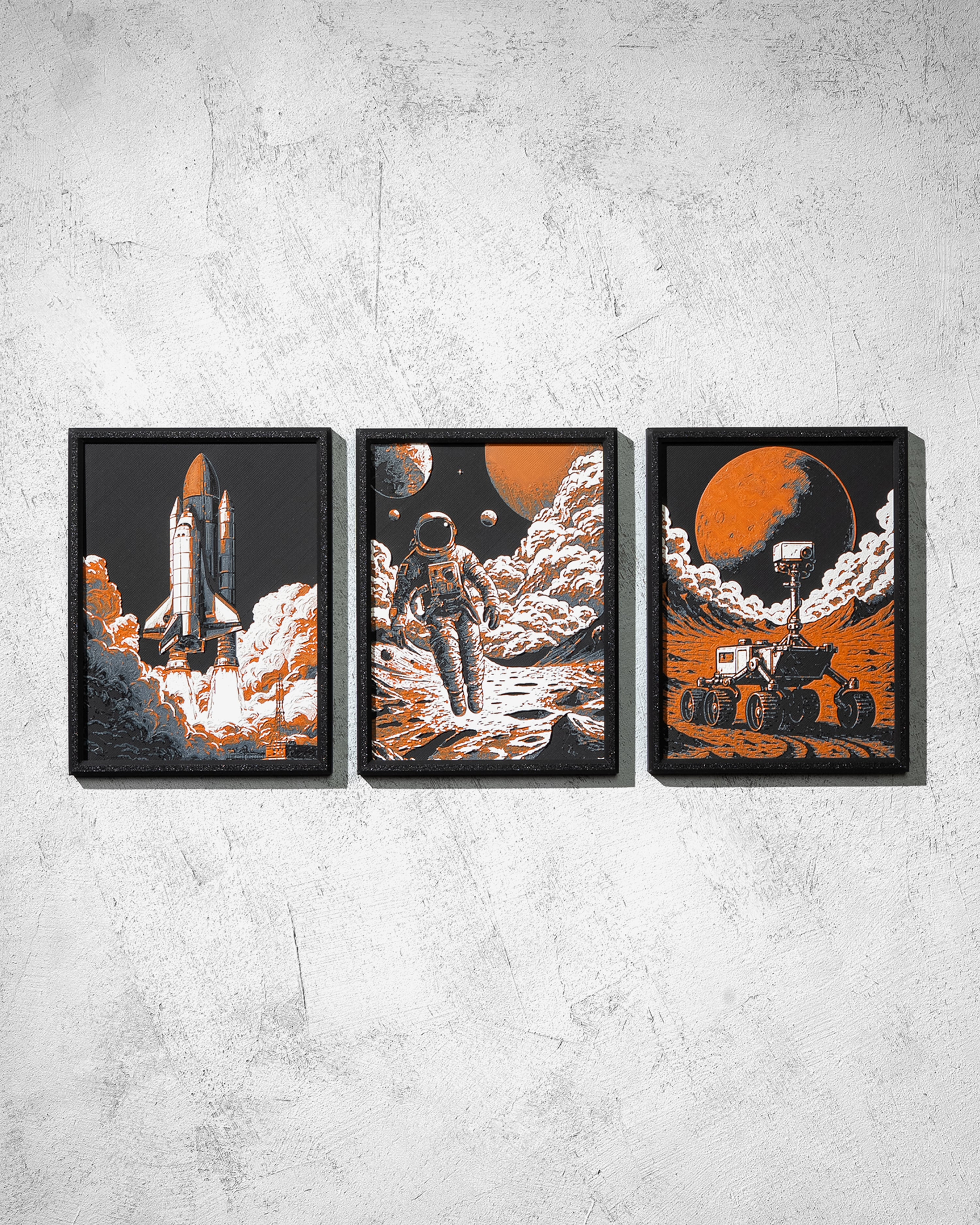 Space Exploration Wall Art 3d model