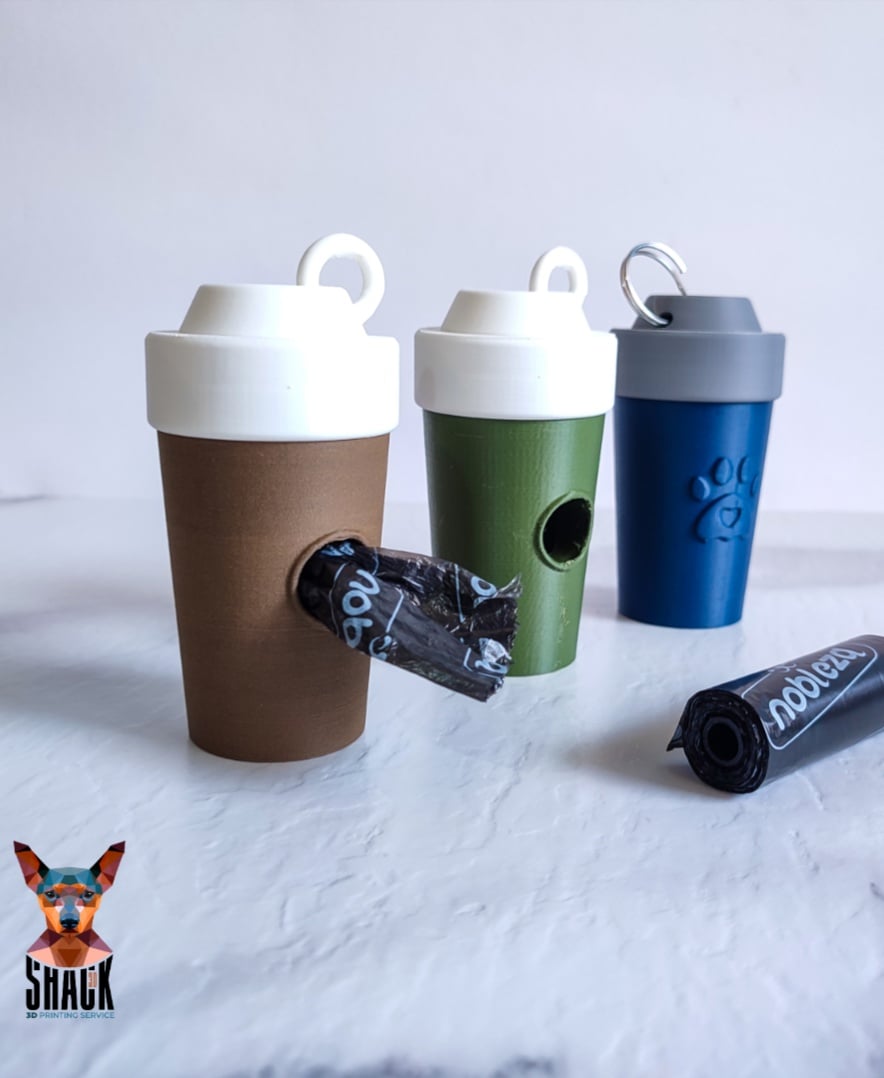 Coffee Cup Bag Holder-Fun & Practical for Dog Owners! 3d model